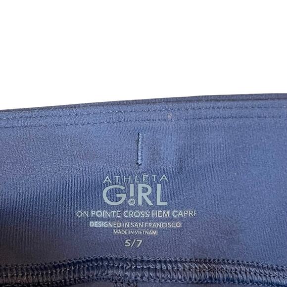 NWT Athleta Girl On Pointe Cross Hem Capri Cropped Athletic Leggings Small / 7 - Picture 7 of 10